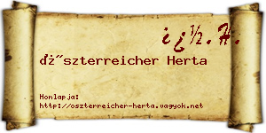 Öszterreicher Herta névjegykártya